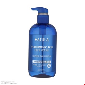 ژل شستشوی صورت آدرا ADRA مدل هیالورونیک اسید Hydra حجم 500 میل
