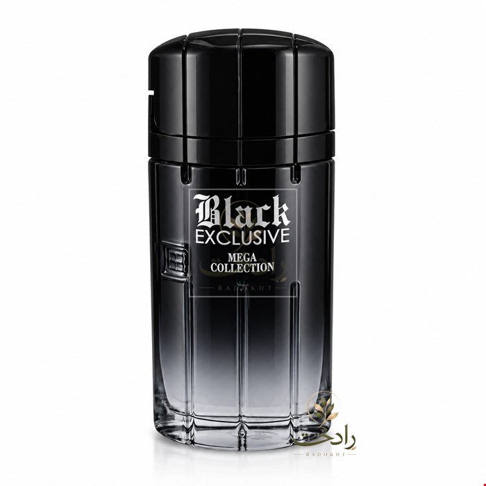 ادو پرفیوم مردانه مگاکالکشن مدل BLACK EXCLUSIVE  حجم 100 میل 